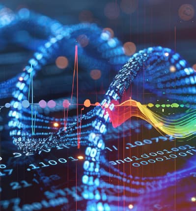 Network showing connected healthcare providers, pharma systems, and MedTech devices enabling unified patient care.