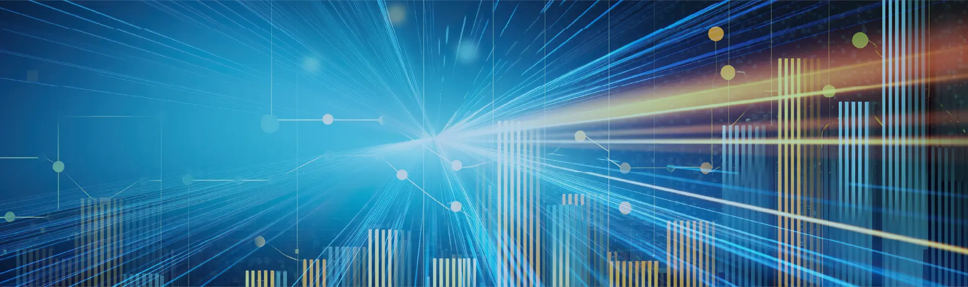 Conceptual illustration of a smart city connected through cloud computing and data networks