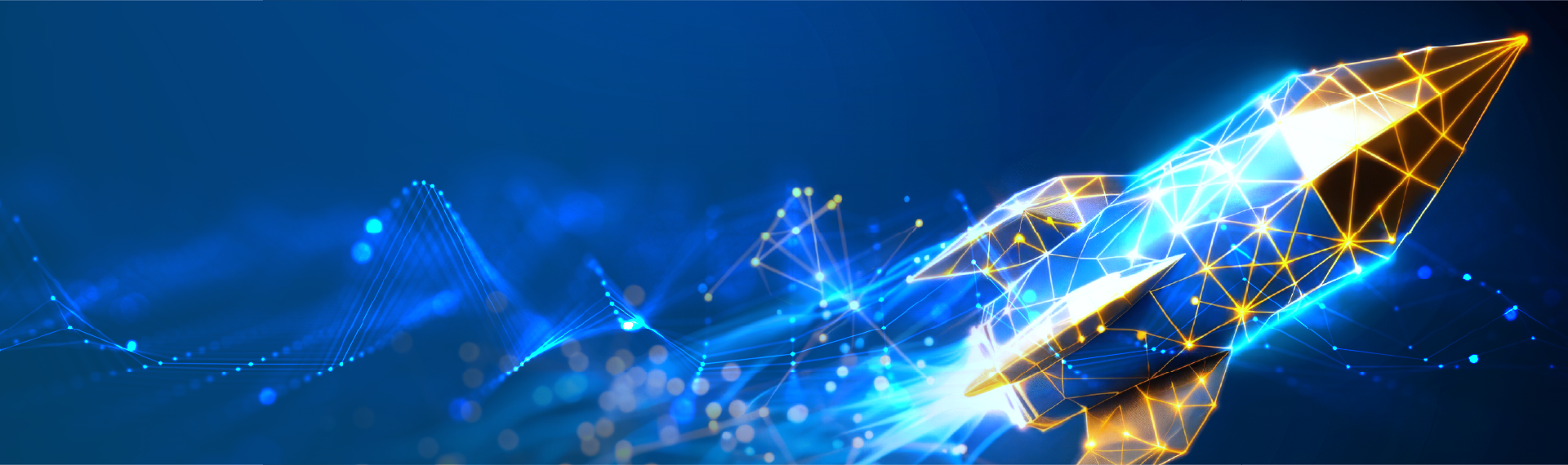 Two people shaking hands with glowing digital lines symbolizing partnership and collaboration.